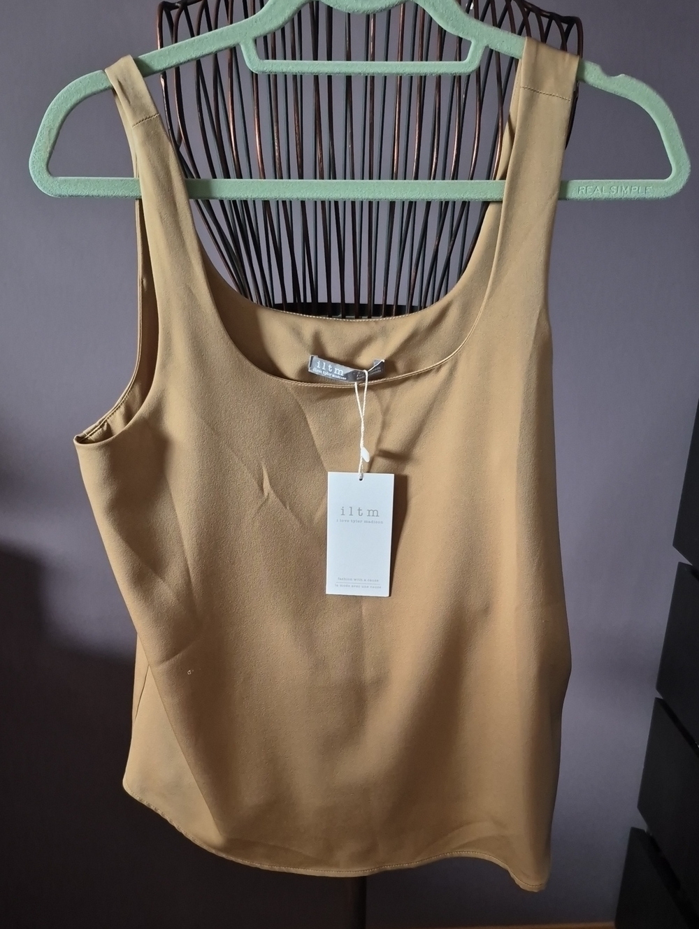 Sleeveless Tank Top in Camel